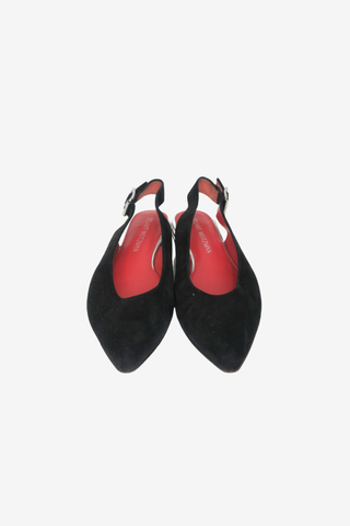 Stuart Weitzman Suede Sling Back Flats sz 7.5 - Designer shoes at The Find Luxury Resale - Vancouver, Canada