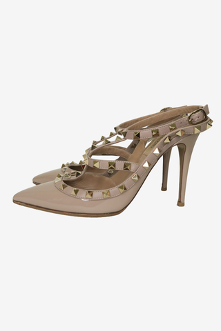 Valentino Rockstud Pointed Toe Caged Pumps sz 38 - Designer Pumps at The Find Luxury Resale - Vancouver, Canada