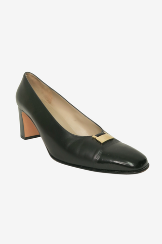 Ferragamo Leather Pumps sz 10.5 - Designer shoes at The Find Luxury Resale - Vancouver, Canada