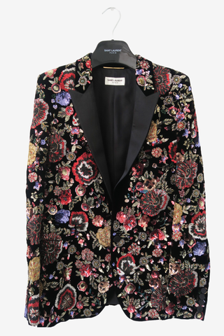 Saint Laurent Bead Embroidered Blazer - Designer Blazer at The Find Luxury Resale - Vancouver, Canada