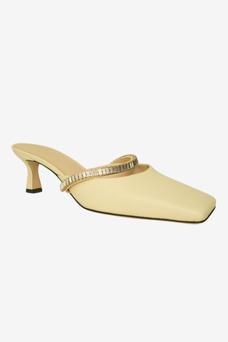 Wandler Leather Crystal Embellishments Mules sz 38 - Designer shoes at The Find Luxury Resale - Vancouver, Canada