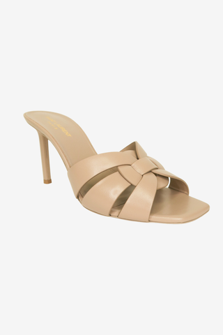 Saint Laurent Tribute Leather Sandals sz 39 - Designer Pumps at The Find Luxury Resale - Vancouver, Canada