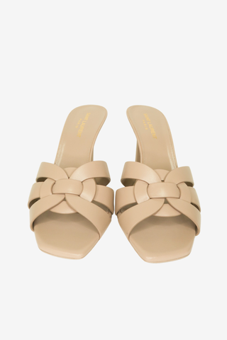 Saint Laurent Tribute Leather Sandals sz 39 - Designer Pumps at The Find Luxury Resale - Vancouver, Canada