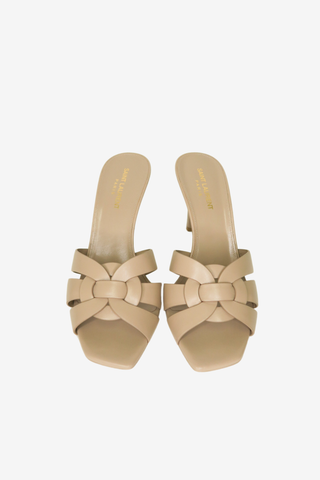 Saint Laurent Tribute Leather Sandals sz 39 - Designer Pumps at The Find Luxury Resale - Vancouver, Canada