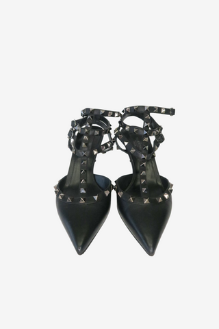 Valentino Rockstud Pointed Toe Caged Pumps sz 37.5 - Designer Pumps at The Find Luxury Resale - Vancouver, Canada