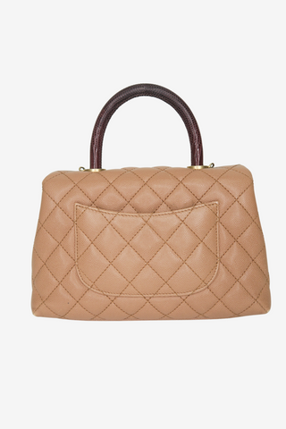 Chanel Lizard Trimmed Small Coco Top Handle Bag - Designer Handbags at The Find Luxury Resale - Vancouver, Canada