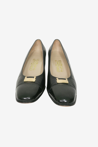 Ferragamo Leather Pumps sz 10.5 - Designer shoes at The Find Luxury Resale - Vancouver, Canada