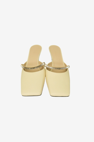 Wandler Leather Crystal Embellishments Mules sz 38 - Designer shoes at The Find Luxury Resale - Vancouver, Canada