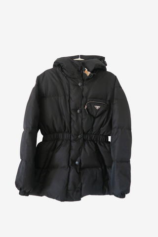 Prada Re-Nylon Down Jacket - Designer Jackets at The Find Luxury Resale - Vancouver, Canada