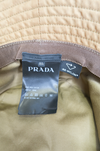 Prada Logo Nylon Bucket Hat - Designer Hats at The Find Luxury Resale - Vancouver, Canada