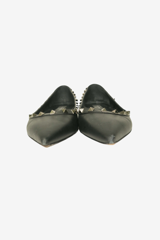 Valentino Rockstud Accents Leather Ballet Flats sz 40 - Designer Flats at The Find Luxury Resale - Vancouver, Canada