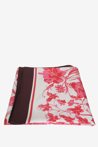 Gucci Silk Floral Print Scarf - Designer scarf at The Find Luxury Resale - Vancouver, Canada