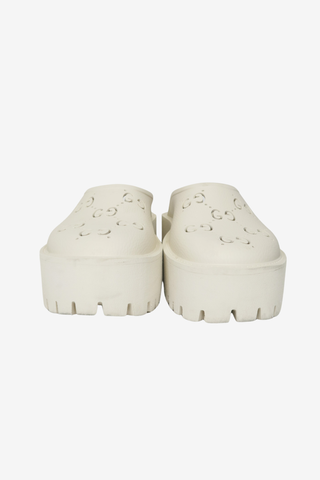 Gucci GG Logo Rubber Mules sz 39 - Designer boots at The Find Luxury Resale - Vancouver, Canada
