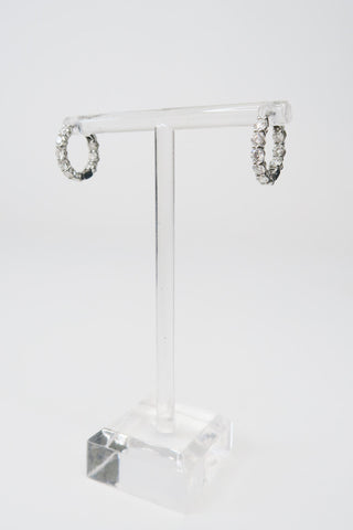 Tiffany & Co. Platinum Diamond Hoop Earrings - Designer Earrings at The Find Luxury Resale - Vancouver, Canada