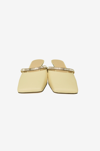 Wandler Leather Crystal Embellishments Mules sz 38 - Designer shoes at The Find Luxury Resale - Vancouver, Canada