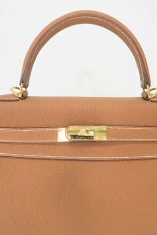 Hermès Togo Kelly II Retourne 32 - Designer handbag at The Find Luxury Resale - Vancouver, Canada