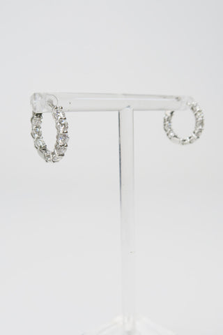 Tiffany & Co. Platinum Diamond Hoop Earrings - Designer Earrings at The Find Luxury Resale - Vancouver, Canada