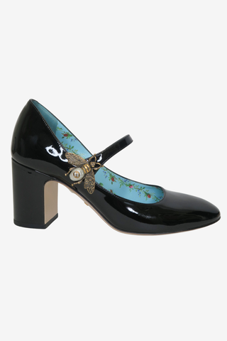 Gucci Bee Mary-Jane Pumps Sz 36 - Designer pumps at The Find Luxury Resale - Vancouver, Canada