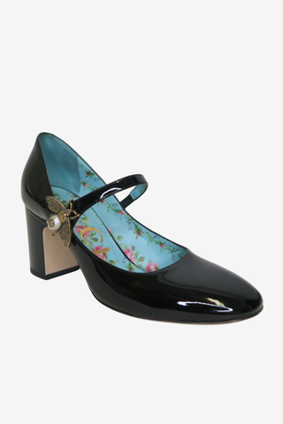 Gucci Bee Mary-Jane Pumps Sz 36 - Designer pumps at The Find Luxury Resale - Vancouver, Canada