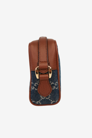 Gucci Mini GG Denim Ophidia Crossbody Bag - Designer Handbag at The Find Luxury Resale - Vancouver, Canada