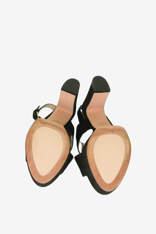 Stuart Weitzman Suede Sandals sz 8 - Designer Pumps at The Find Luxury Resale - Vancouver, Canada