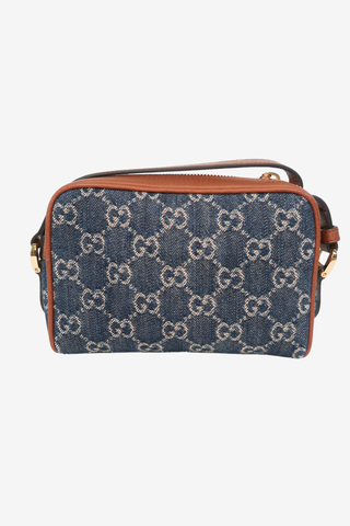 Gucci Mini GG Denim Ophidia Crossbody Bag - Designer Handbag at The Find Luxury Resale - Vancouver, Canada