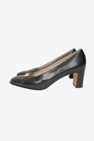 Ferragamo Leather Pumps sz 10.5 - Designer shoes at The Find Luxury Resale - Vancouver, Canada