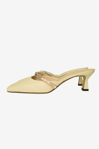 Wandler Leather Crystal Embellishments Mules sz 38 - Designer shoes at The Find Luxury Resale - Vancouver, Canada