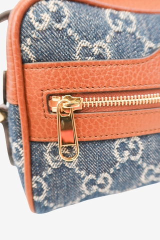 Gucci Mini GG Denim Ophidia Crossbody Bag - Designer Handbag at The Find Luxury Resale - Vancouver, Canada