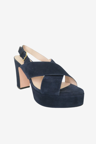 Stuart Weitzman Suede Sandals sz 8 - Designer sandals at The Find Luxury Resale - Vancouver, Canada