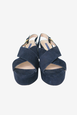 Stuart Weitzman Suede Sandals sz 8 - Designer sandals at The Find Luxury Resale - Vancouver, Canada