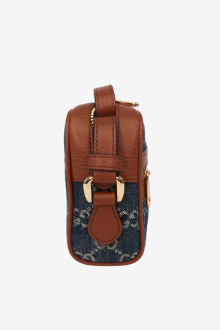 Gucci Mini GG Denim Ophidia Crossbody Bag - Designer Handbag at The Find Luxury Resale - Vancouver, Canada