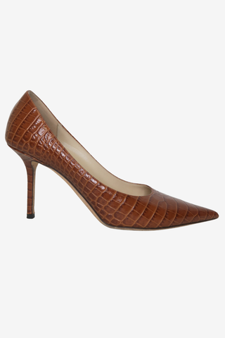 Jimmy Choo Embossed Leather Pumps sz 39 - Designer pumps at The Find Luxury Resale - Vancouver, Canada
