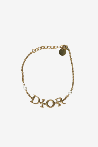 Christian Dior Logo Bracelet - Designer Earrings at The Find Luxury Resale - Vancouver, Canada