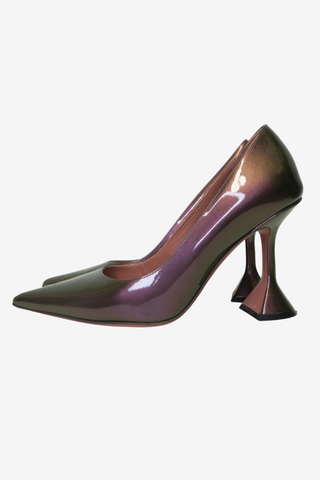 Amina Muaddi Ami Metallic Pumps sz 36.5 - Designer pumps at The Find Luxury Resale - Vancouver, Canada