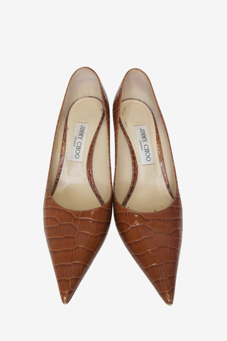 Jimmy Choo Embossed Leather Pumps sz 39 - Designer pumps at The Find Luxury Resale - Vancouver, Canada