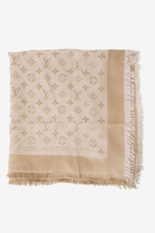 Louis Vuitton Monogram Silk Shawl - Designer scarf at The Find Luxury Resale - Vancouver, Canada