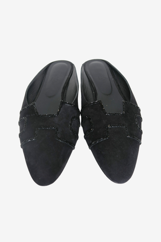 Hermès Roxane Suede Mules sz 38.5 - Designer Flats at The Find Luxury Resale - Vancouver, Canada