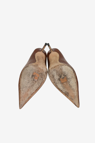 Jimmy Choo Embossed Leather Pumps sz 39 - Designer pumps at The Find Luxury Resale - Vancouver, Canada