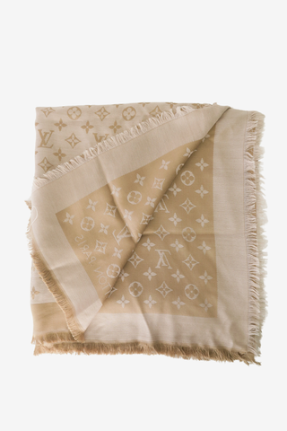 Louis Vuitton Monogram Silk Shawl - Designer scarf at The Find Luxury Resale - Vancouver, Canada