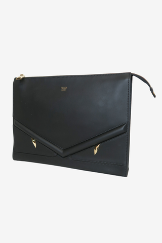 Fendi Vitello Grace Monster Clutch - Designer clutch at The Find Luxury Resale - Vancouver, Canada