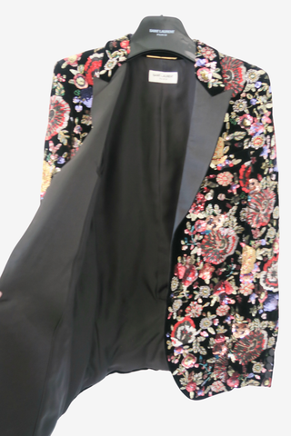 Saint Laurent Bead Embroidered Blazer - Designer Blazer at The Find Luxury Resale - Vancouver, Canada