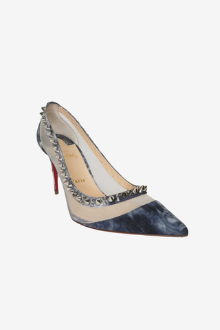 Christian Louboutin Jeans Punk Galativi Spikes Pumps sz 40 - Designer shoes at The Find Luxury Resale - Vancouver, Canada