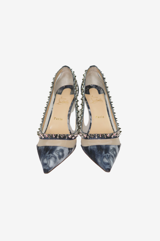 Christian Louboutin Jeans Punk Galativi Spikes Pumps sz 40 - Designer shoes at The Find Luxury Resale - Vancouver, Canada