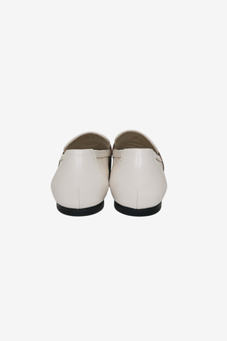 Tods White Leather Loafer Sz 36 - Designer Loafers at The Find Luxury Resale - Vancouver, Canada