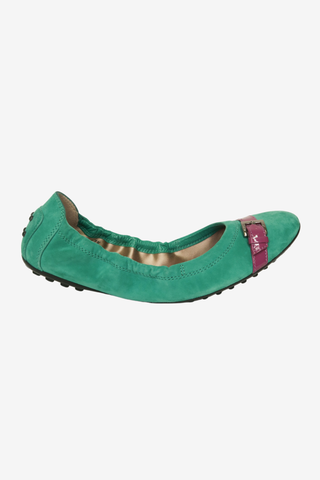 Tod's Suede Ballet Flats sz 37.5 - Designer shoes at The Find Luxury Resale - Vancouver, Canada