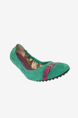 Tod's Suede Ballet Flats sz 37.5 - Designer shoes at The Find Luxury Resale - Vancouver, Canada