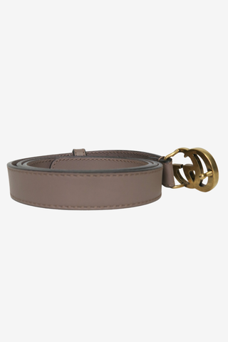 Gucci Black Leather GG Marmont Small Belt Size 80/32 - Designer Belts at The Find Luxury Resale - Vancouver, Canada