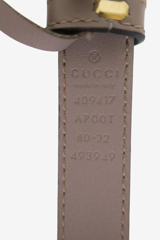 Gucci Black Leather GG Marmont Small Belt Size 80/32 - Designer Belts at The Find Luxury Resale - Vancouver, Canada