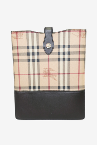 Burberry Haymarket Check Leather Trimmed iPad Case - Designer Accessories at The Find Luxury Resale - Vancouver, Canada